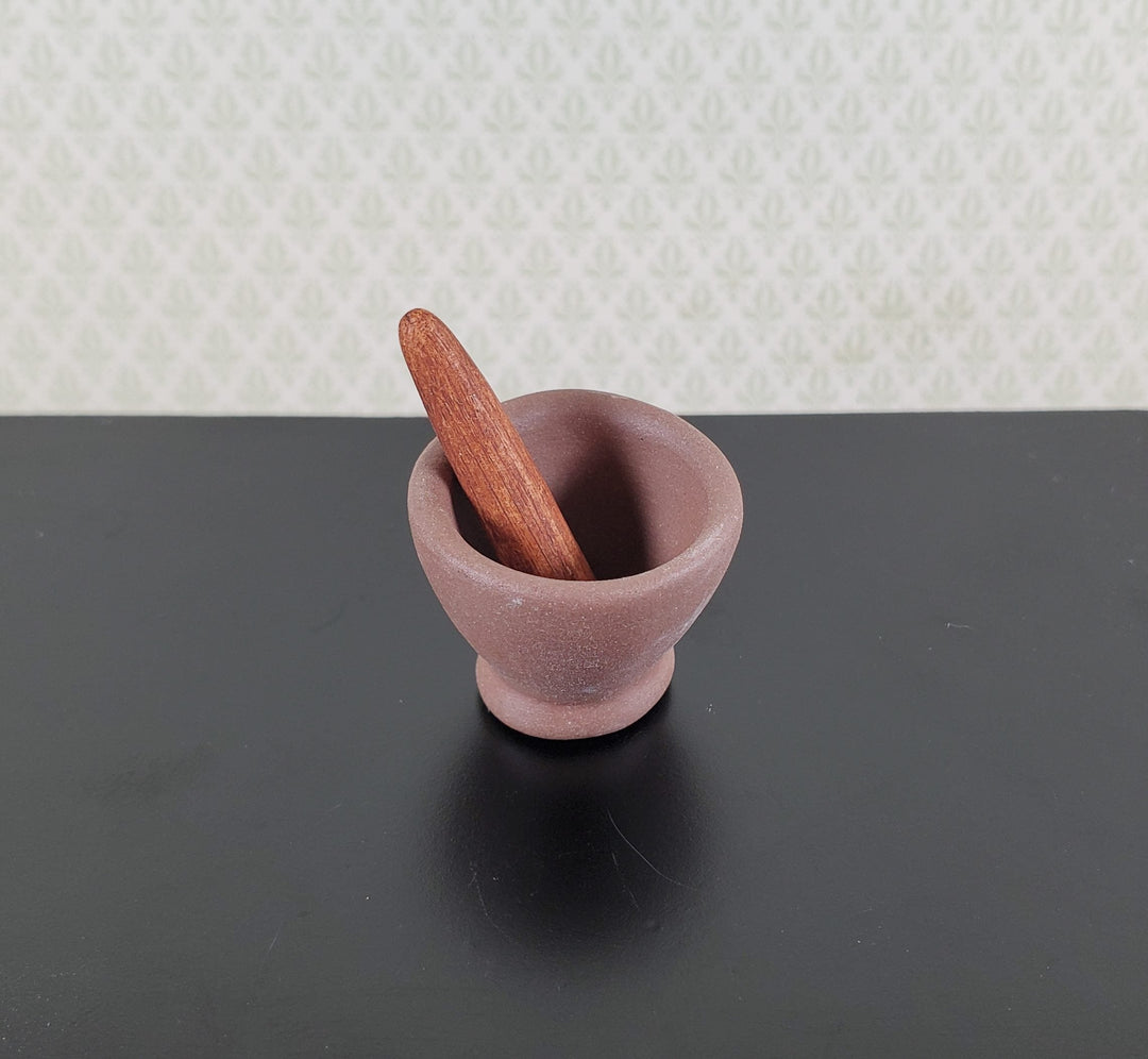 Dollhouse 1:6 Scale Mortar and Pestle Clay Fashion Doll Miniature - MiniatureCrush