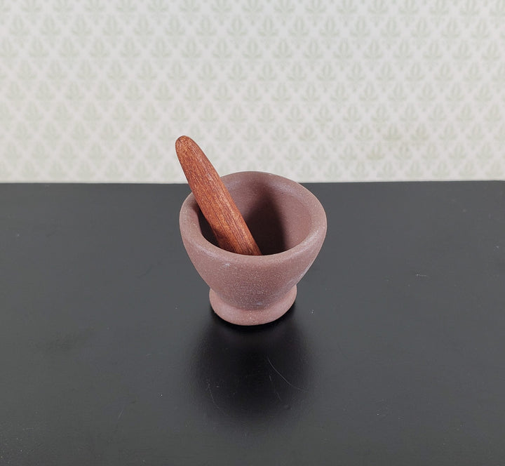 Dollhouse 1:6 Scale Mortar and Pestle Clay Fashion Doll Miniature - MiniatureCrush
