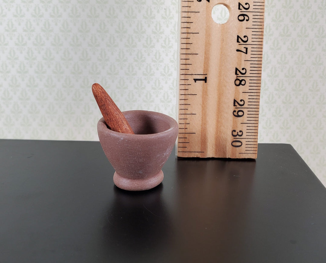 Dollhouse 1:6 Scale Mortar and Pestle Clay Fashion Doll Miniature - MiniatureCrush