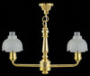 Dollhouse 2 Arm Colonial Chandelier Light 12 Volt with Plug 1:12 Scale Miniature