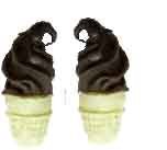 Dollhouse 2 Chocolate Ice Cream Cones 1:12 Scale Miniature Food Kitchen - MiniatureCrush