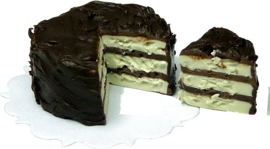 Dollhouse 3 Layer Chocolate Cake Sliced 1:12 Scale Miniature Dessert Food Bakery - MiniatureCrush