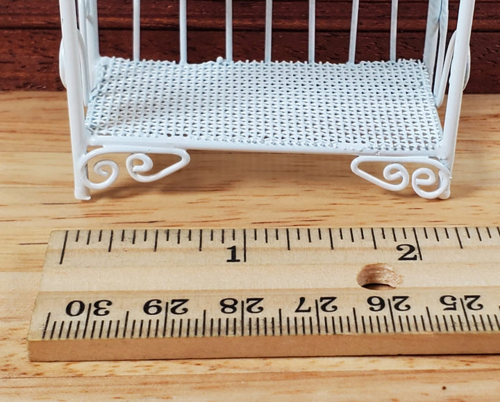 Dollhouse 3 Tier Plant Stand Shelf White Metal 1:12 Scale Miniature Fairy Garden - Miniature Crush