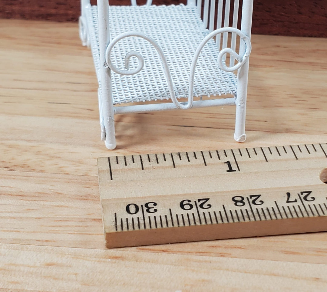 Dollhouse 3 Tier Plant Stand Shelf White Metal 1:12 Scale Miniature Fairy Garden - Miniature Crush