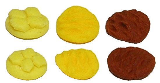 Dollhouse 6 Assorted Cookies 1:12 Scale Miniature Food - MiniatureCrush