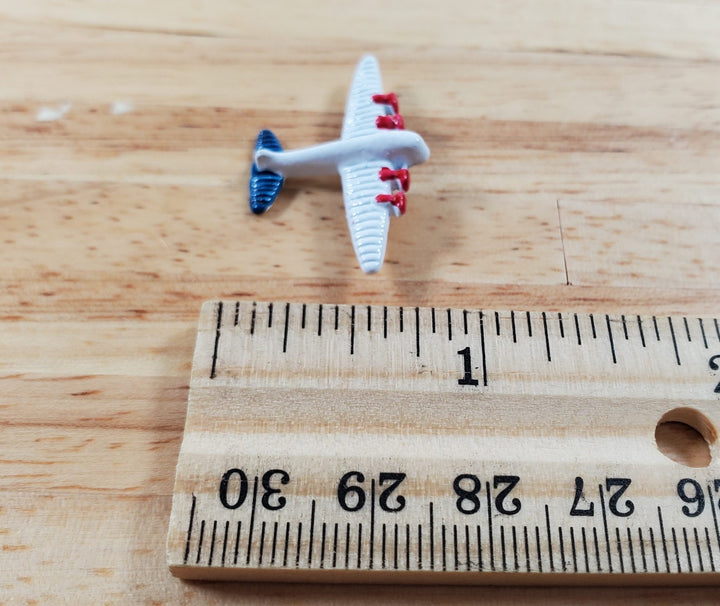 Dollhouse Airplane Aircraft Toy Painted Metal 1:12 Scale Miniature Plane - Miniature Crush