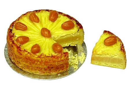 Dollhouse Almond Cake with Marzipan Filling 1:12 Scale Miniature Kitchen Food - MiniatureCrush
