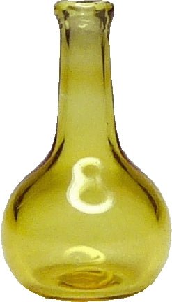 Dollhouse Amber Glass Onion Jar or Vase 1:12 Scale Miniature - MiniatureCrush