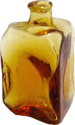 Dollhouse Amber Glass Triangle Bottle 1:12 Scale Miniature Decoration Drinks - MiniatureCrush