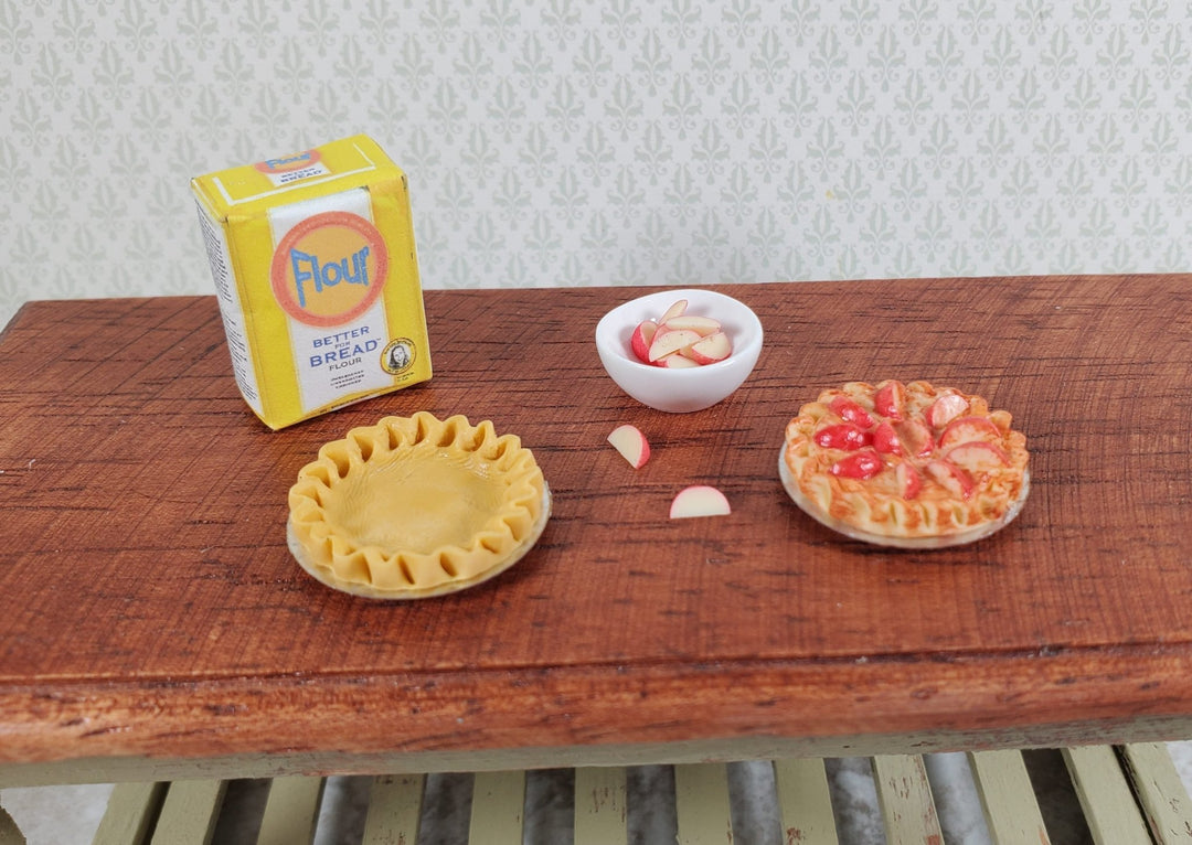 Dollhouse Apple Pie Set Crust Apples 1:12 Scale Miniature Kitchen Food Bakery - Miniature Crush
