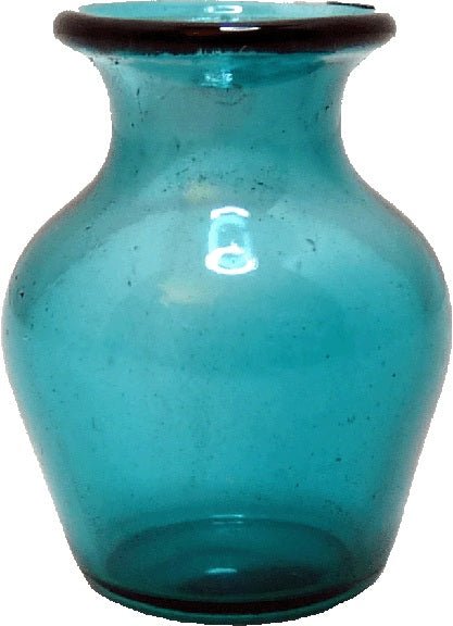 Dollhouse Aqua Glass Vase 1:12 Scale Miniature Decoration Flowers - MiniatureCrush