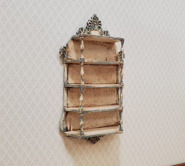 Dollhouse Artisan Hanging Shelf 1:12 Scale Miniature Shelves Shabby Chic - MiniatureCrush
