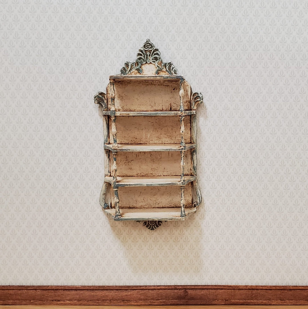 Dollhouse Artisan Hanging Shelf 1:12 Scale Miniature Shelves Shabby Chic - MiniatureCrush