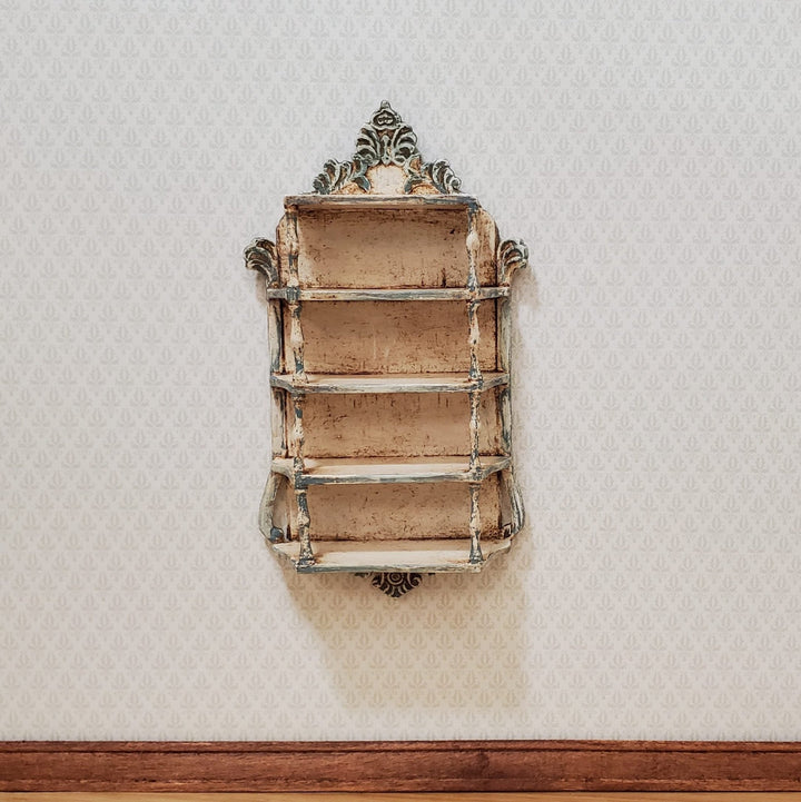 Dollhouse Artisan Hanging Shelf 1:12 Scale Miniature Shelves Shabby Chic - MiniatureCrush