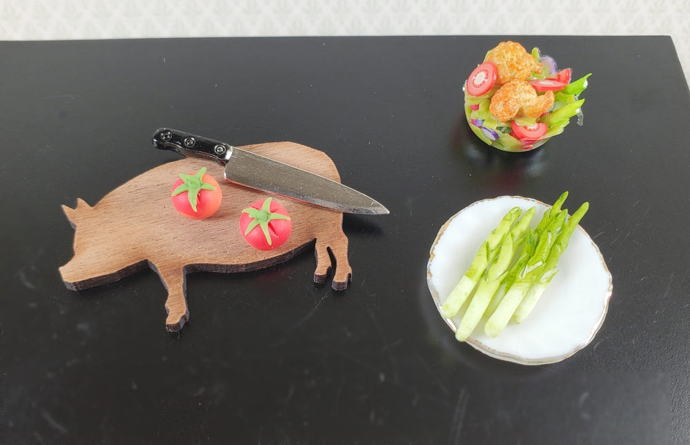 Dollhouse Asparagus Spikes 5 Pieces 1:12 Scale Miniature Food Vegetables - MiniatureCrush