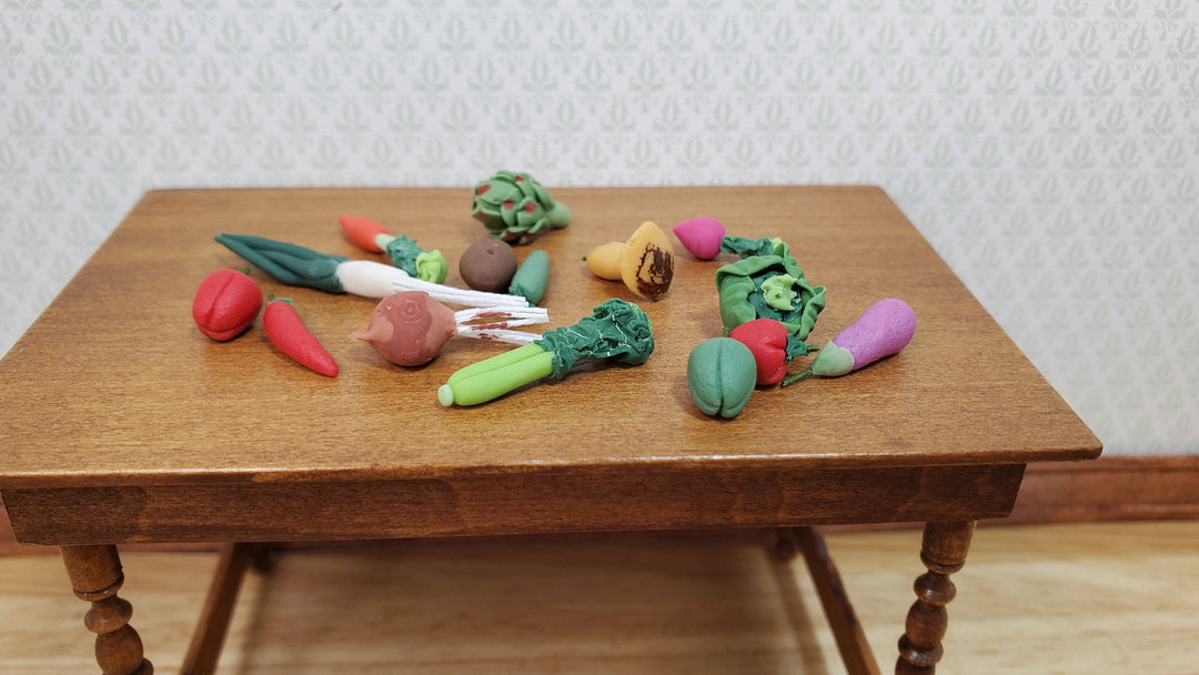 Dollhouse Assorted Fresh Vegetables 1:12 Scale Miniatures Celery Peppers Radish - MiniatureCrush