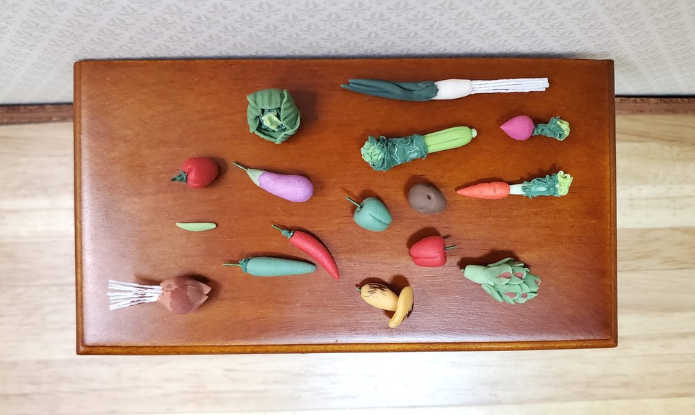 Dollhouse Assorted Fresh Vegetables 1:12 Scale Miniatures Celery Peppers Radish - MiniatureCrush