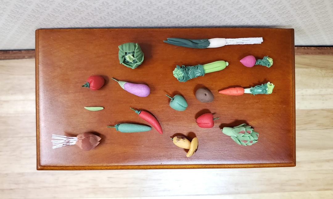 Dollhouse Assorted Fresh Vegetables 1:12 Scale Miniatures Celery Peppers Radish - MiniatureCrush