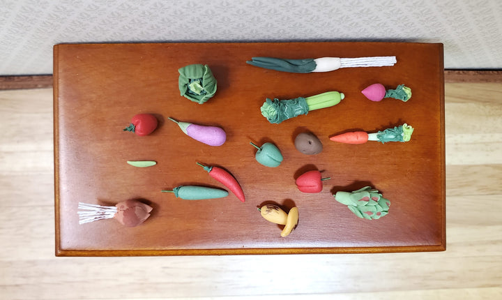 Dollhouse Assorted Fresh Vegetables 1:12 Scale Miniatures Celery Peppers Radish - MiniatureCrush