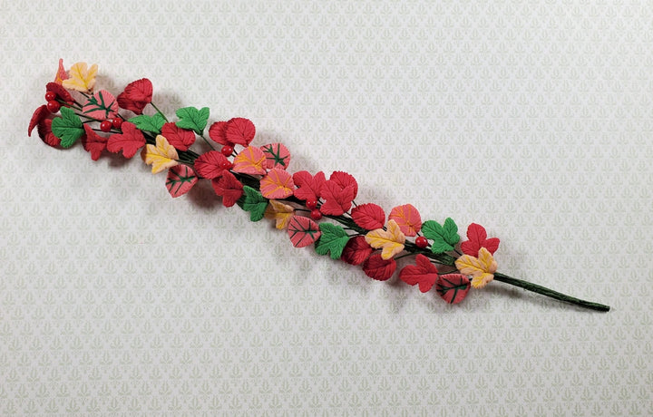 Dollhouse Autumn Vine Colorful Leaves 1:12 Scale Miniature Garden Plant - MiniatureCrush