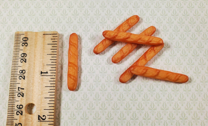 Dollhouse Baguettes Long Bread Rolls 6 Loaves 1:12 Scale Food Kitchen Bakery - Miniature Crush