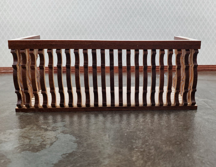 Dollhouse Balcony Square Double Unpainted Wood 1:12 Scale Miniature 5 1/2" Long - Miniature Crush