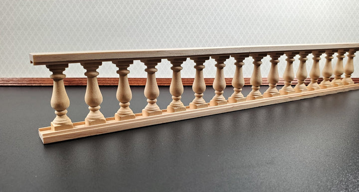 Dollhouse Balustrade Porch Balcony Railing 1 Piece 13 3/8" x 2" 1:12 Scale Miniature - Miniature Crush