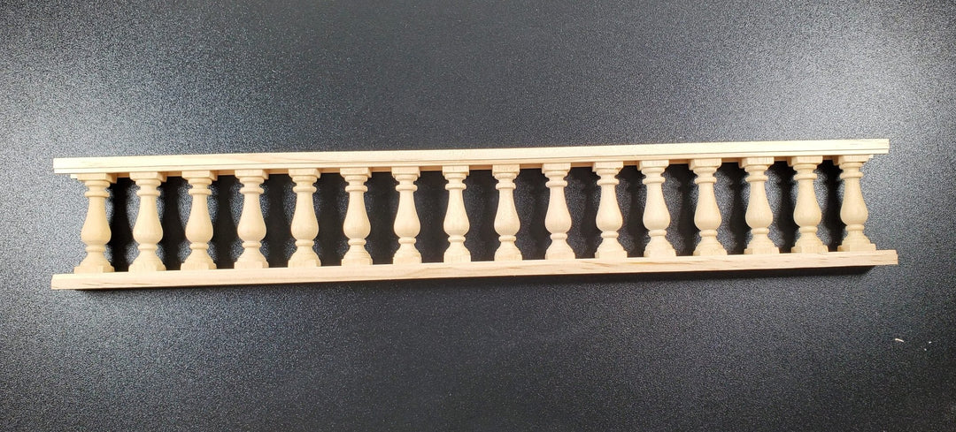 Dollhouse Balustrade Porch Balcony Railing 1 Piece 13 3/8" x 2" 1:12 Scale Miniature - Miniature Crush