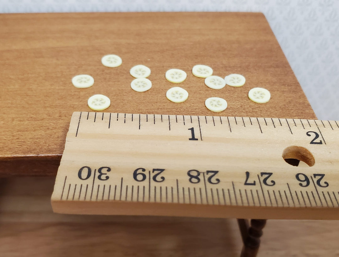 Dollhouse Banana Slices Set of 12 1:12 Scale Miniature Food Kitchen Fruit Snacks - MiniatureCrush