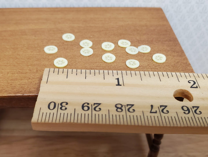 Dollhouse Banana Slices Set of 12 1:12 Scale Miniature Food Kitchen Fruit Snacks - MiniatureCrush