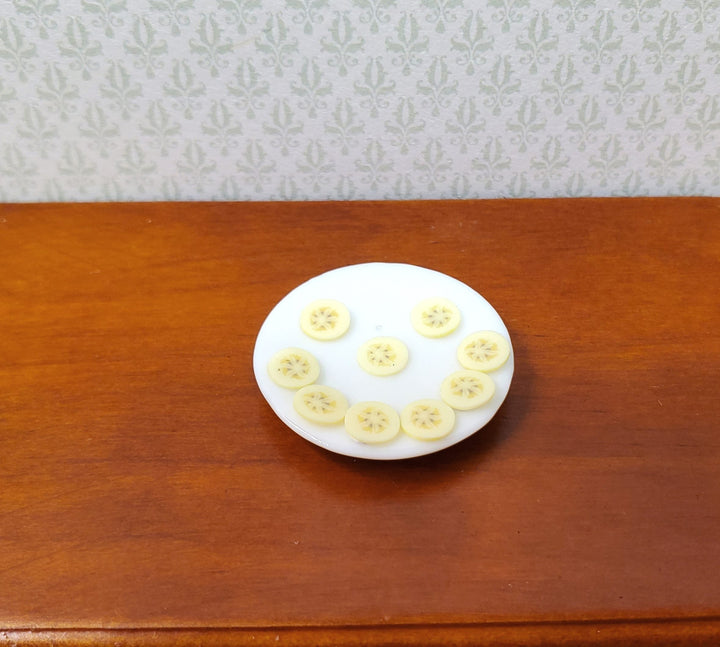 Dollhouse Banana Slices Set of 12 1:12 Scale Miniature Food Kitchen Fruit Snacks - MiniatureCrush