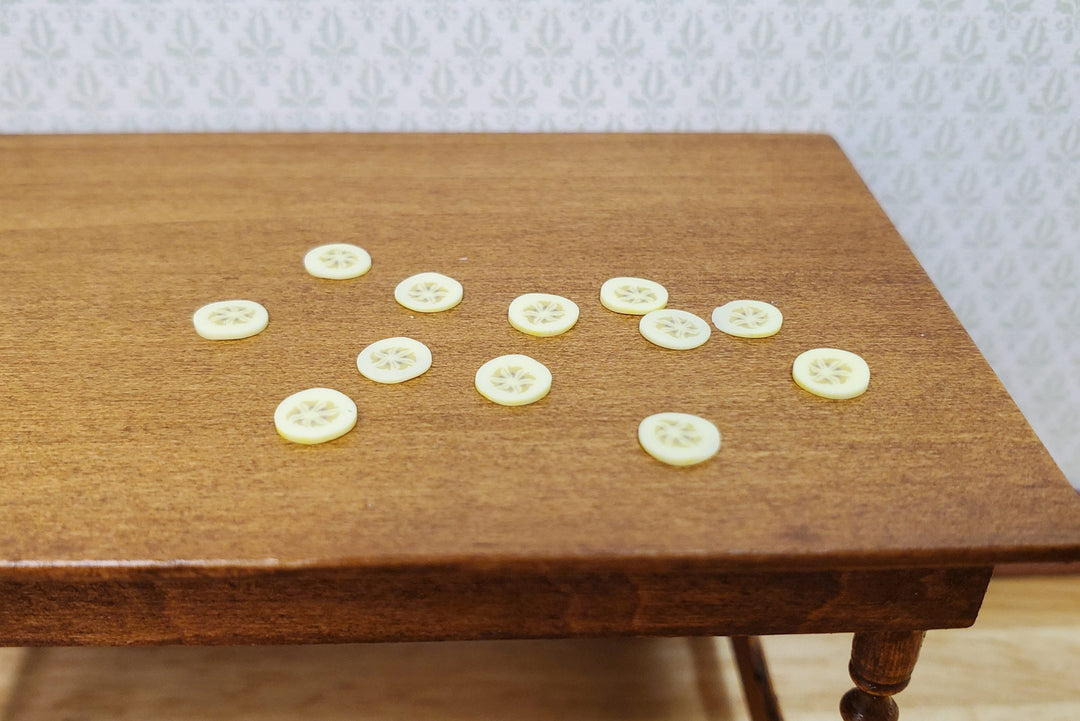 Dollhouse Banana Slices Set of 12 1:12 Scale Miniature Food Kitchen Fruit Snacks - MiniatureCrush