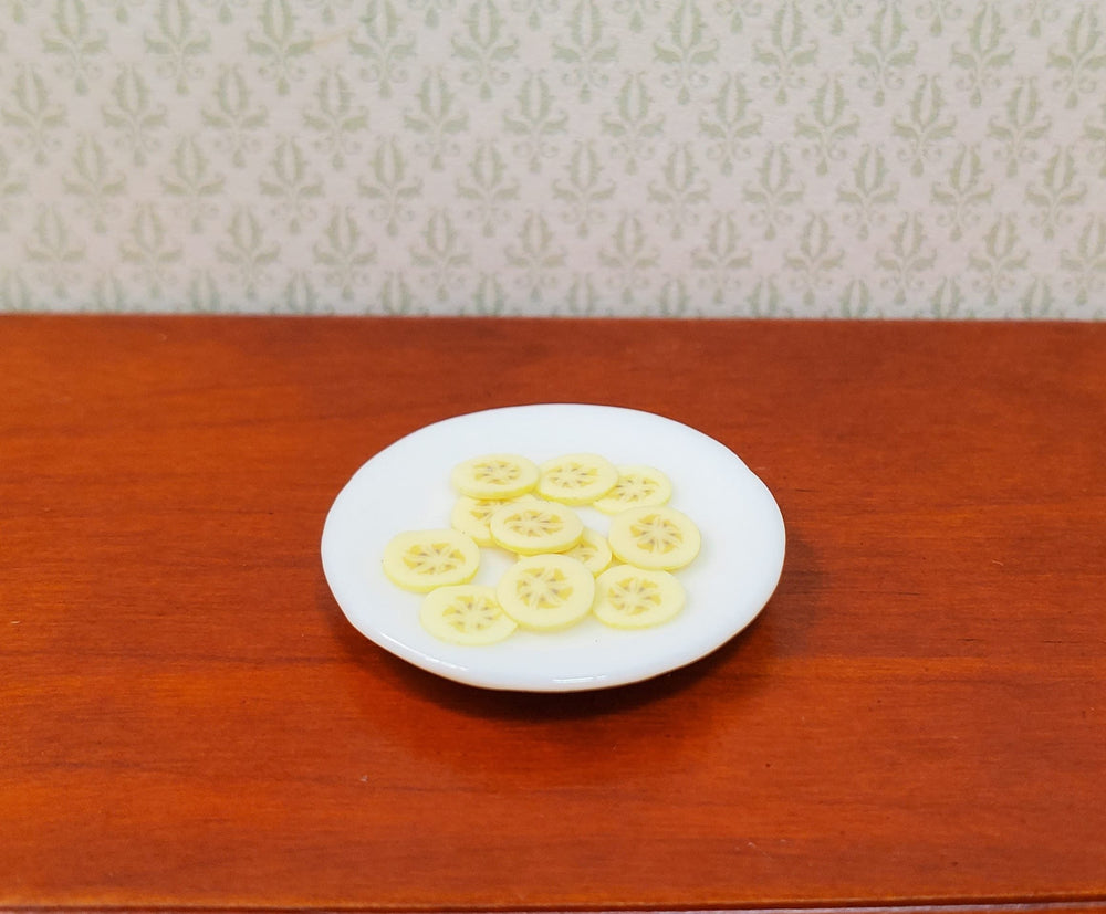 Dollhouse Banana Slices Set of 12 1:12 Scale Miniature Food Kitchen Fruit Snacks - MiniatureCrush