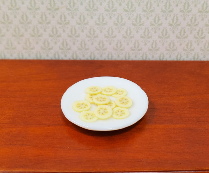 Dollhouse Banana Slices Set of 12 1:12 Scale Miniature Food Kitchen Fruit Snacks - MiniatureCrush
