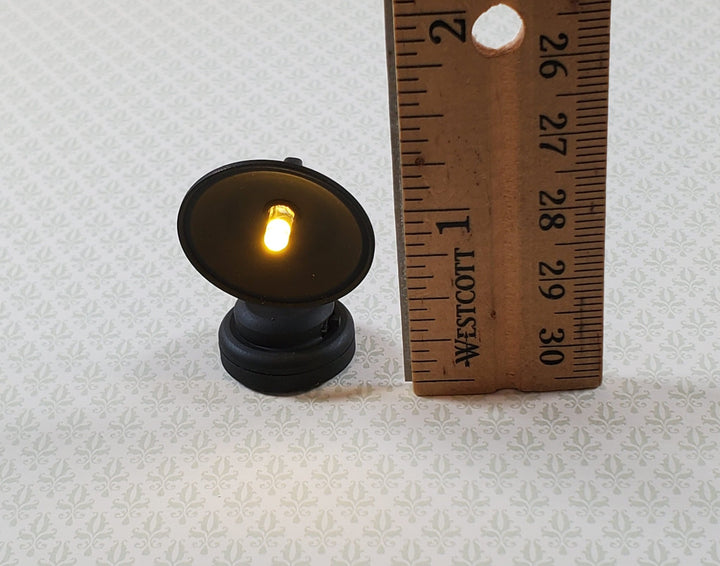 Dollhouse Barn Light Industrial Black Wand Operated Battery 1:12 Scale Miniature - MiniatureCrush