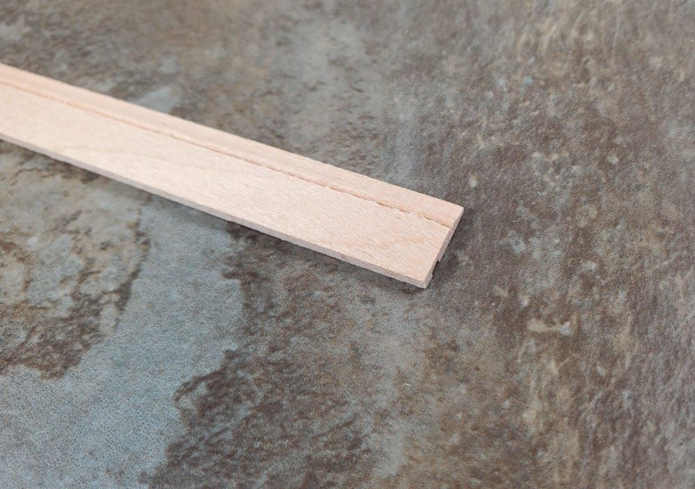 Dollhouse Baseboard Trim w/ Wire Channel 7/16" tall x 18" 1:12 Scale CLA70304 - MiniatureCrush