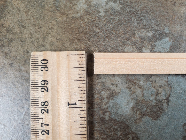Dollhouse Baseboard Trim w/ Wire Channel 7/16" tall x 18" 1:12 Scale CLA70304 - MiniatureCrush