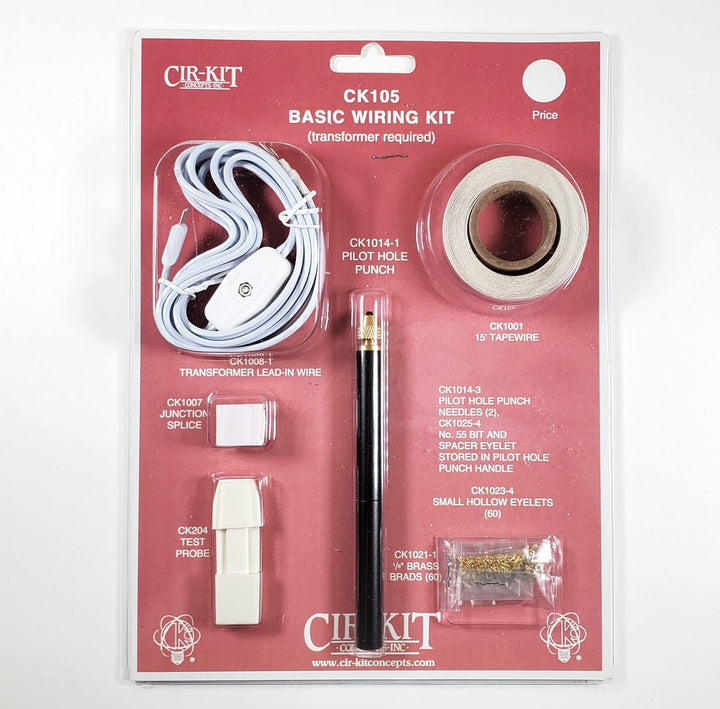 Dollhouse Basic Wiring Kit 12 Volt Tape Wire System Cir - Kit Concepts - MiniatureCrush