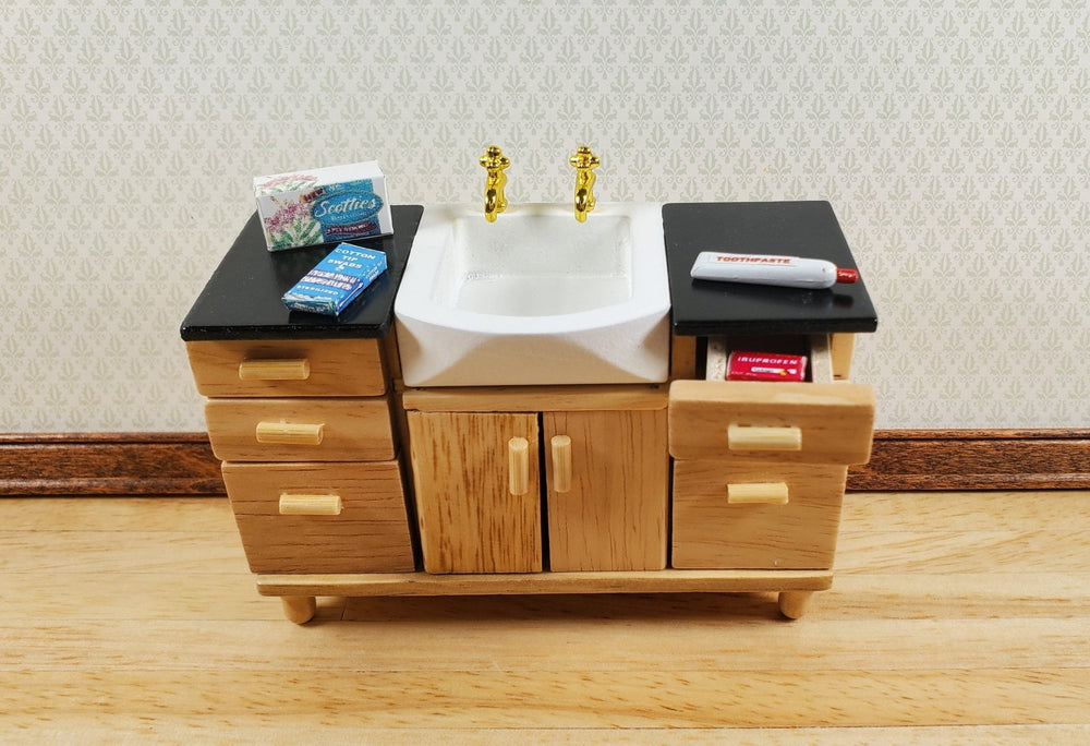 Dollhouse Bathroom Accessories Tissue Toothpaste Ibuprofen 1:12 Scale Medicine - MiniatureCrush