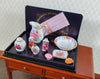 Dollhouse Bathroom Set Wash Basin Pitcher Dresden Rose by Reutter Porcelain 1:12