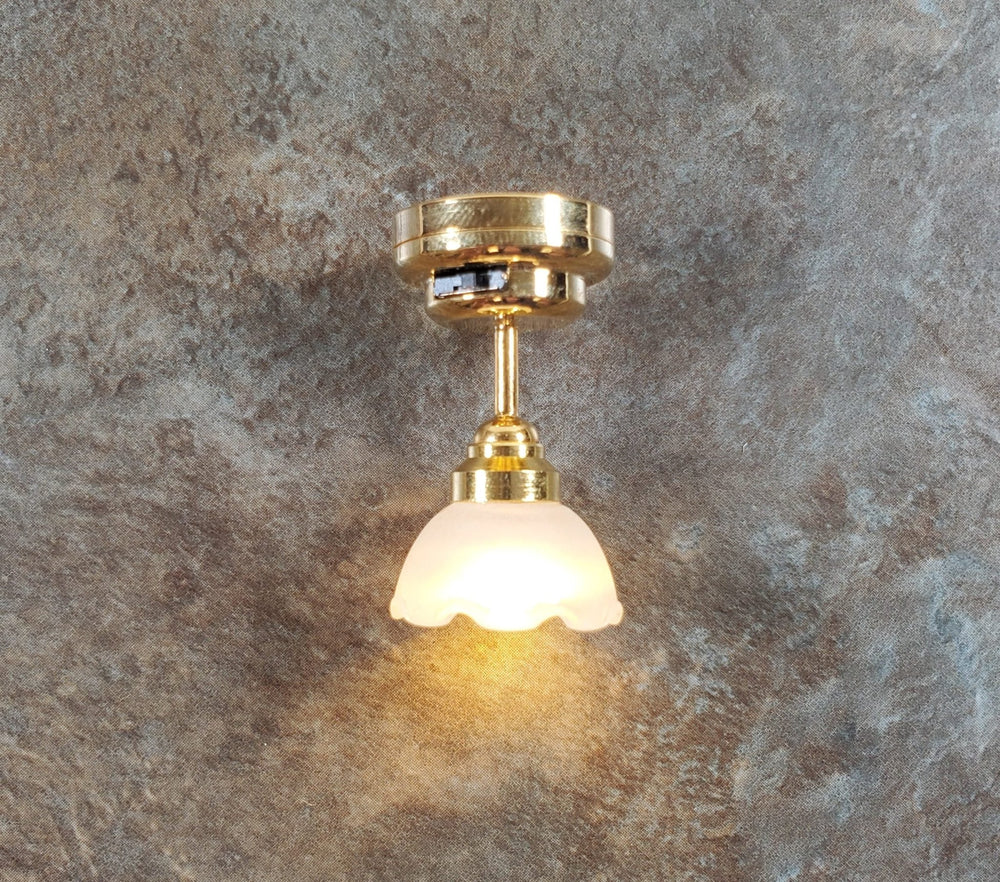 Dollhouse Battery Light Hanging Norwich Ceiling Lamp 1:12 Scale Houseworks - MiniatureCrush