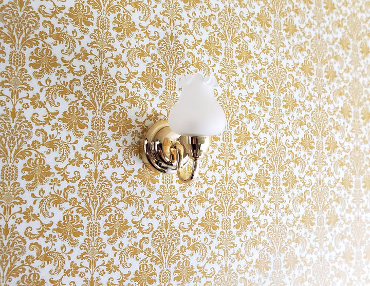 Dollhouse Battery Light Single Tulip Sconce Wand Operated 1:12 Scale Miniature - MiniatureCrush