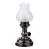 Dollhouse Battery Light Tulip Oil Lamp Dark Nickel Finish 1:12 Scale Miniature