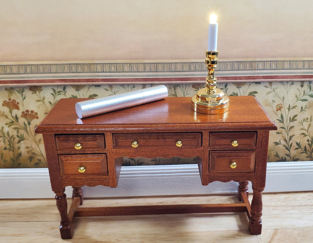 Dollhouse Battery Light with Wand Candle Stick Large 1:12 or 1/6 Scale Lamp - MiniatureCrush