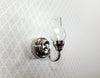 Dollhouse Battery Wall Light Sconce Silver Finish 1:12 Scale Miniature HW2376