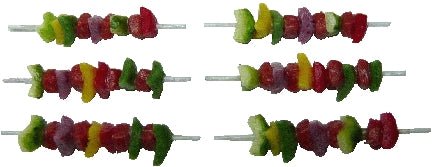 Dollhouse BBQ Shish Kabobs Set of 6 1:12 Scale Miniature Food Kitchen - MiniatureCrush
