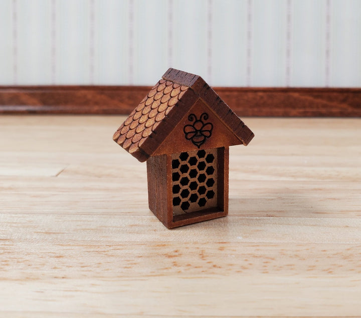 Dollhouse Bee Hive Box Wood 1:12 Scale Miniature Handmade Accessory Decor - Miniature Crush