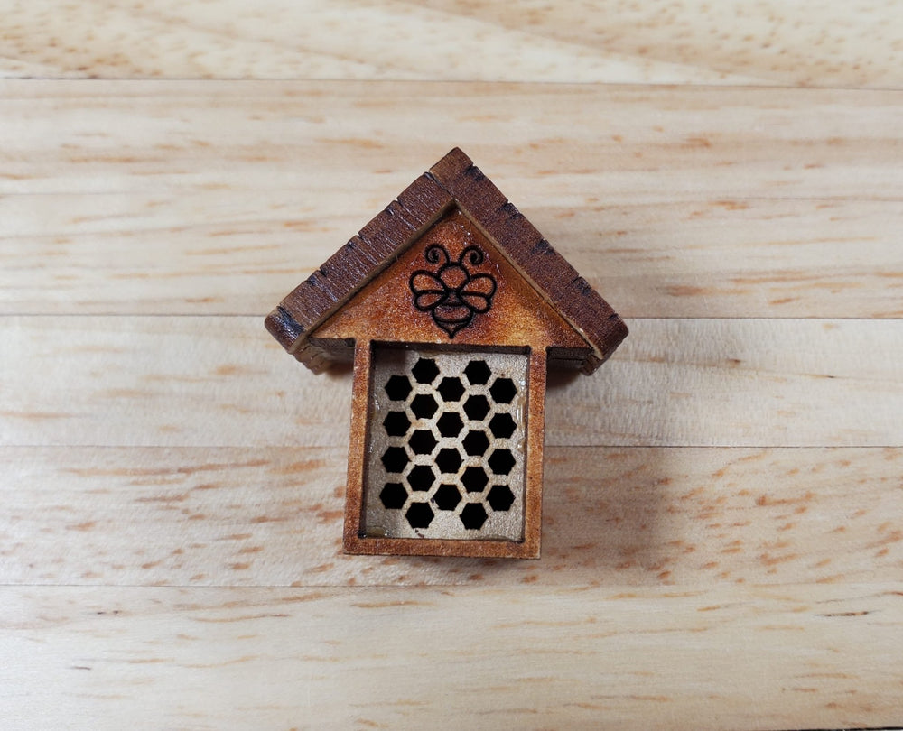 Dollhouse Bee Hive Box Wood 1:12 Scale Miniature Handmade Accessory Decor - Miniature Crush