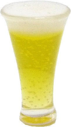 Dollhouse Beer in a Tall Glass 1:12 Scale Miniature Food Drink - MiniatureCrush