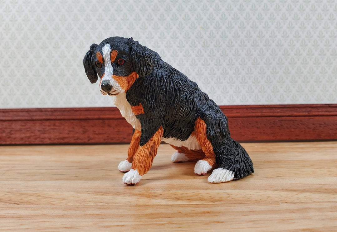 Dollhouse Bernese Mountain Dog Pet 1:12 Scale Miniature Animal